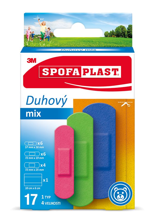 3M Spofaplast 606 Duhový mix 17 ks 3M