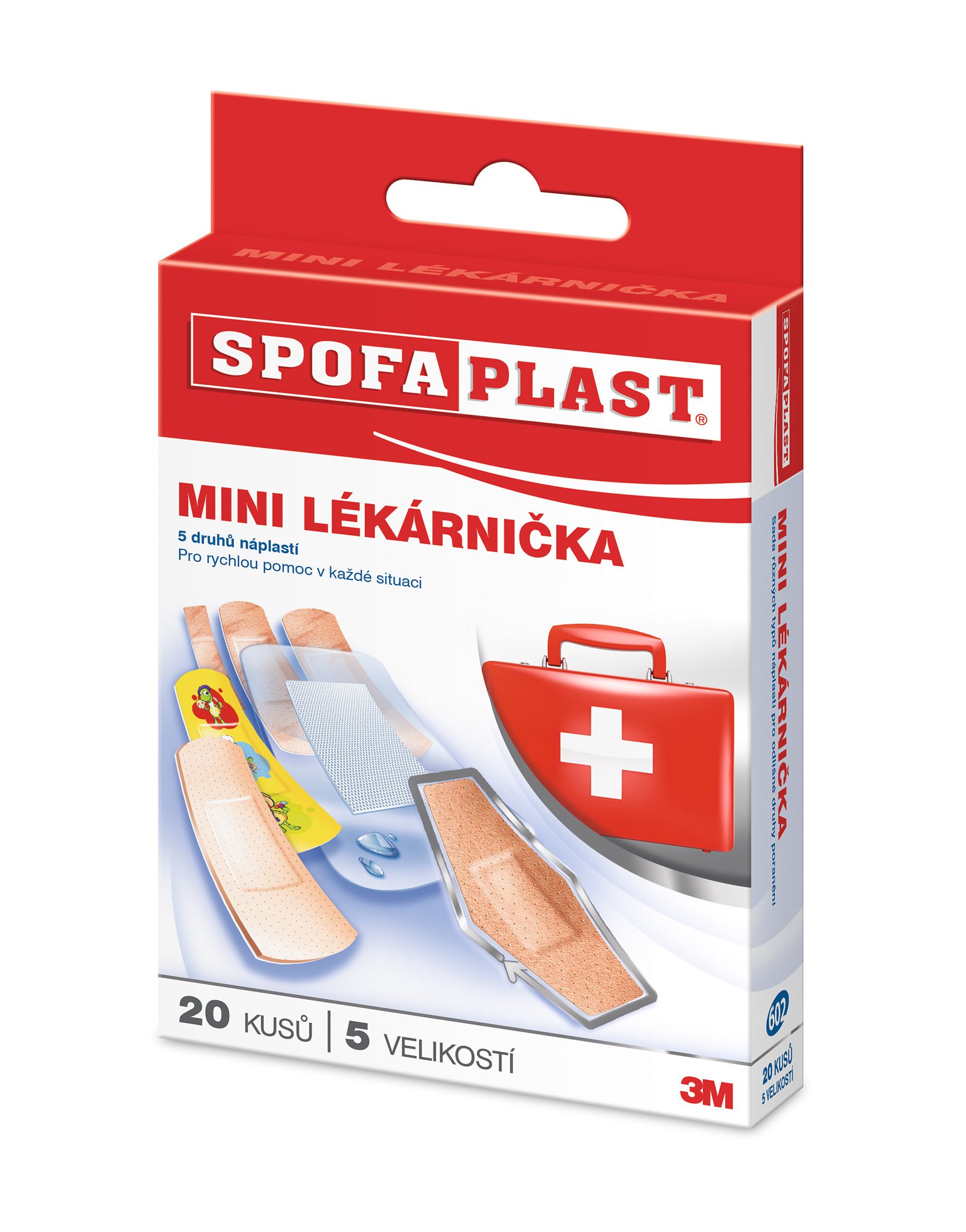 3M Spofaplast® 602 Mini lékárnička Mix náplasti 20 ks 3M