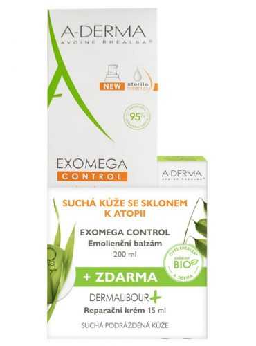 A-Derma Exomega Control Emolienční balzám 200 ml + Dermalibour Reparační krém 15 ml A-Derma