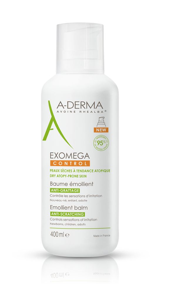 A-Derma Exomega Control emolienční balzám pro suchou kůži se sklonem k atopii 400 ml A-Derma