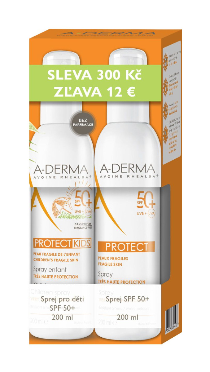 A-Derma Protect Sprej pro děti SPF50+ 200 ml + Sprej SPF50+ 200 ml A-Derma