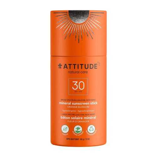 ATTITUDE 100% minerální ochranná tyčinka na celé tělo Orange Blossom SPF30 85 g ATTITUDE