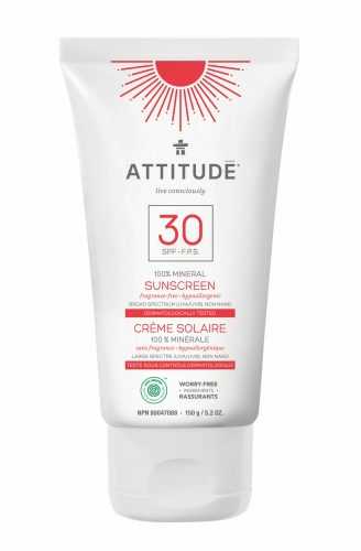 ATTITUDE Opalovací krém bez vůně SPF30 150 g ATTITUDE