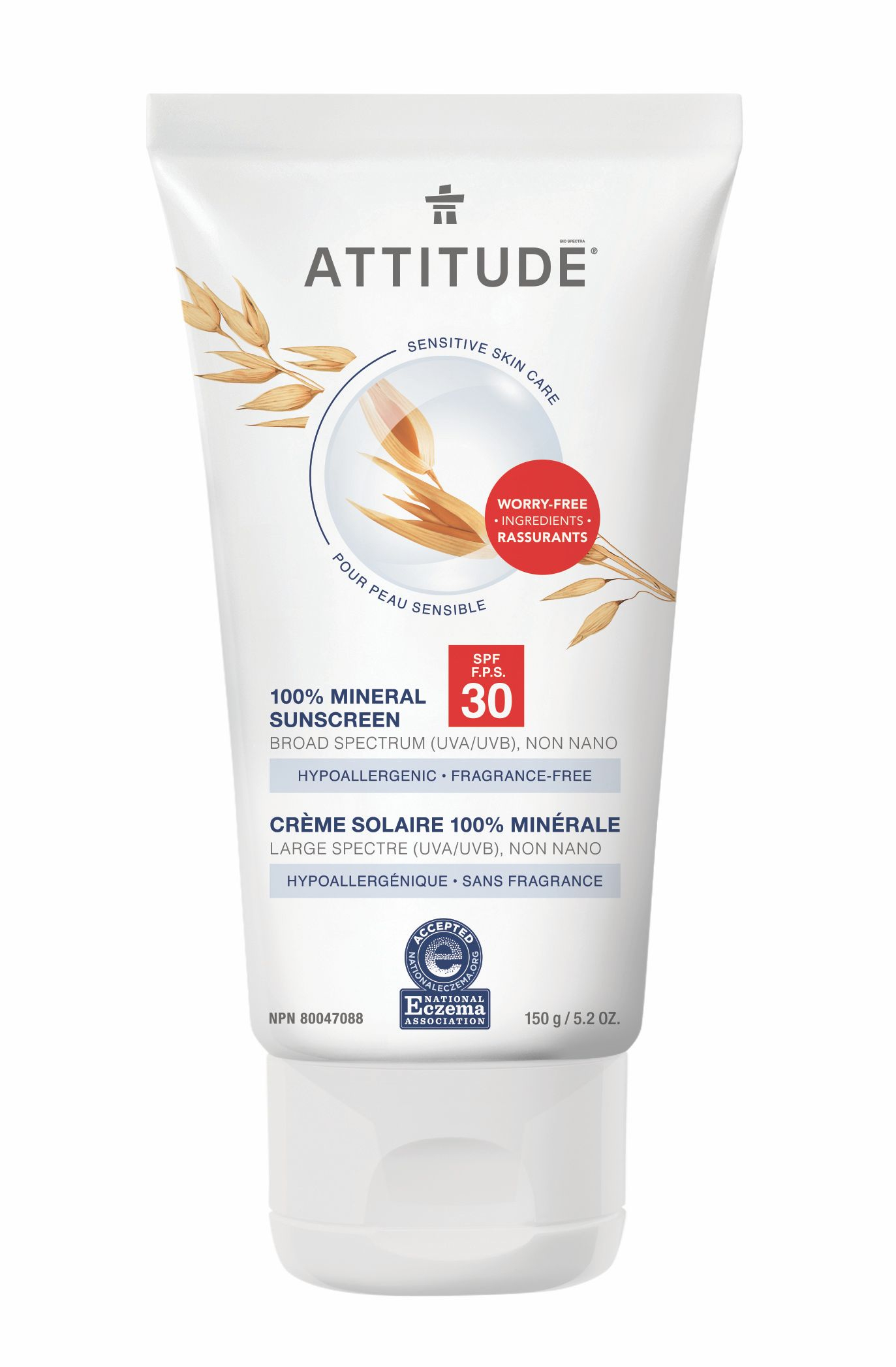 ATTITUDE Opalovací krém na citlivou pokožku SPF30 150 g ATTITUDE