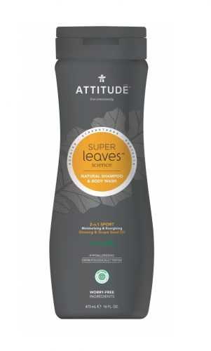 ATTITUDE Super leaves Přírodní pánský šampon na normální vlasy & tělové mýdlo 2v1 473 ml ATTITUDE