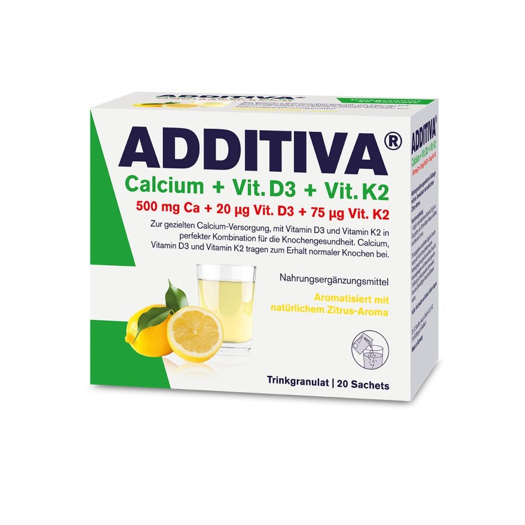 Additiva Calcium+Vit. D3+Vit. K2 nápoj 20 sáčků Additiva