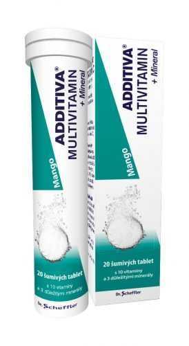 Additiva Multivitamin + Mineral mango 20 šumivých tablet Additiva