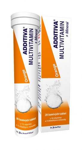Additiva Multivitamin + Mineral pomeranč 20 šumivých tablet Additiva