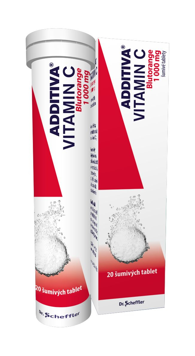 Additiva Vitamin C Blutorange 20 šumivých tablet Additiva