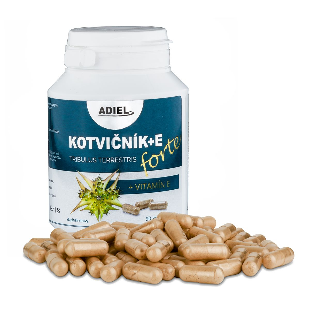 Adiel Kotvičník zemní FORTE s vitamínem E 90 kapslí Adiel