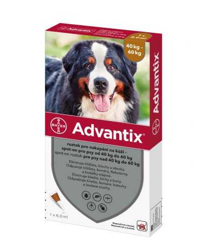 Advantix pro psy od 40 do 60 kg spot-on 1x6 ml Advantix