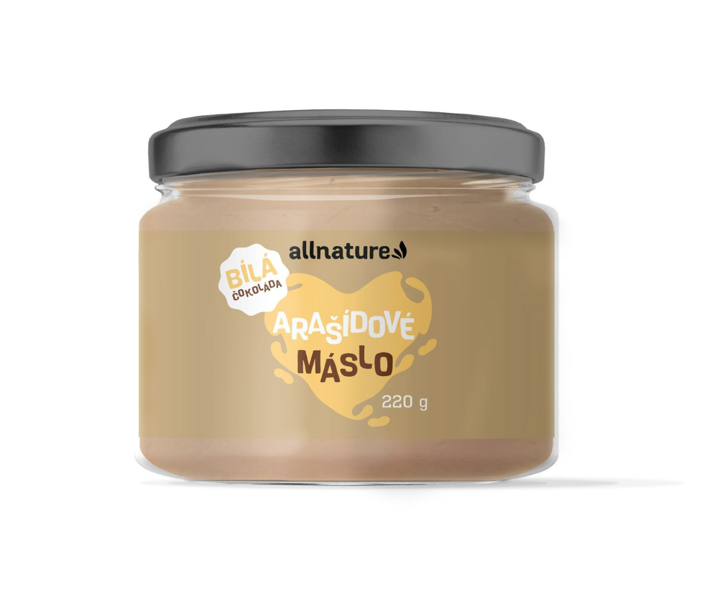 Allnature Arašídové máslo s bílou čokoládou 220 g Allnature