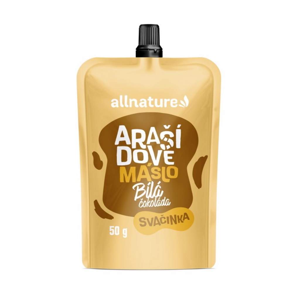 Allnature Arašídové máslo s bílou čokoládou 50 g Allnature