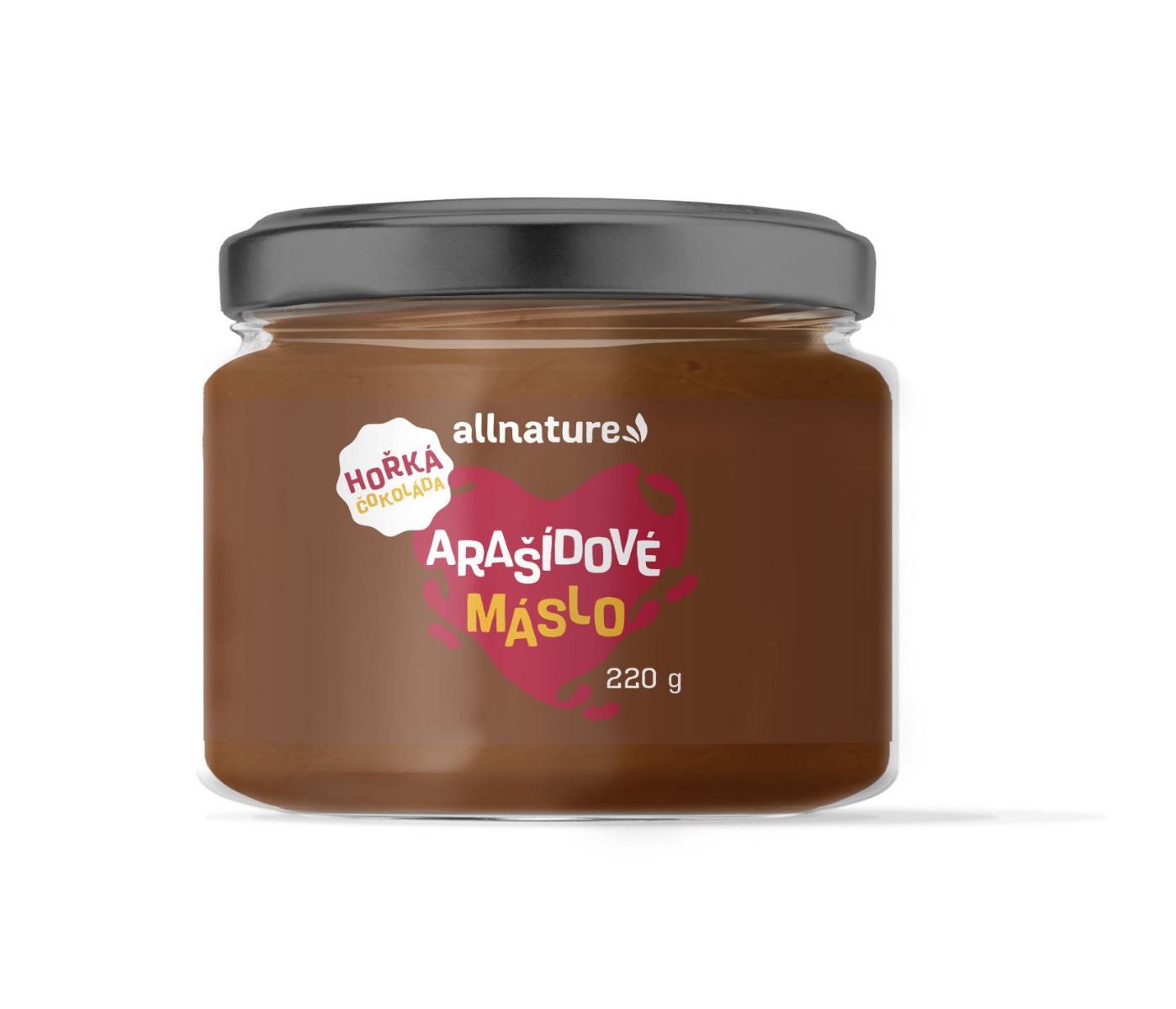 Allnature Arašídové máslo s hořkou čokoládou 220 g Allnature