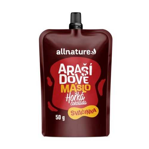 Allnature Arašídové máslo s hořkou čokoládou 50 g Allnature