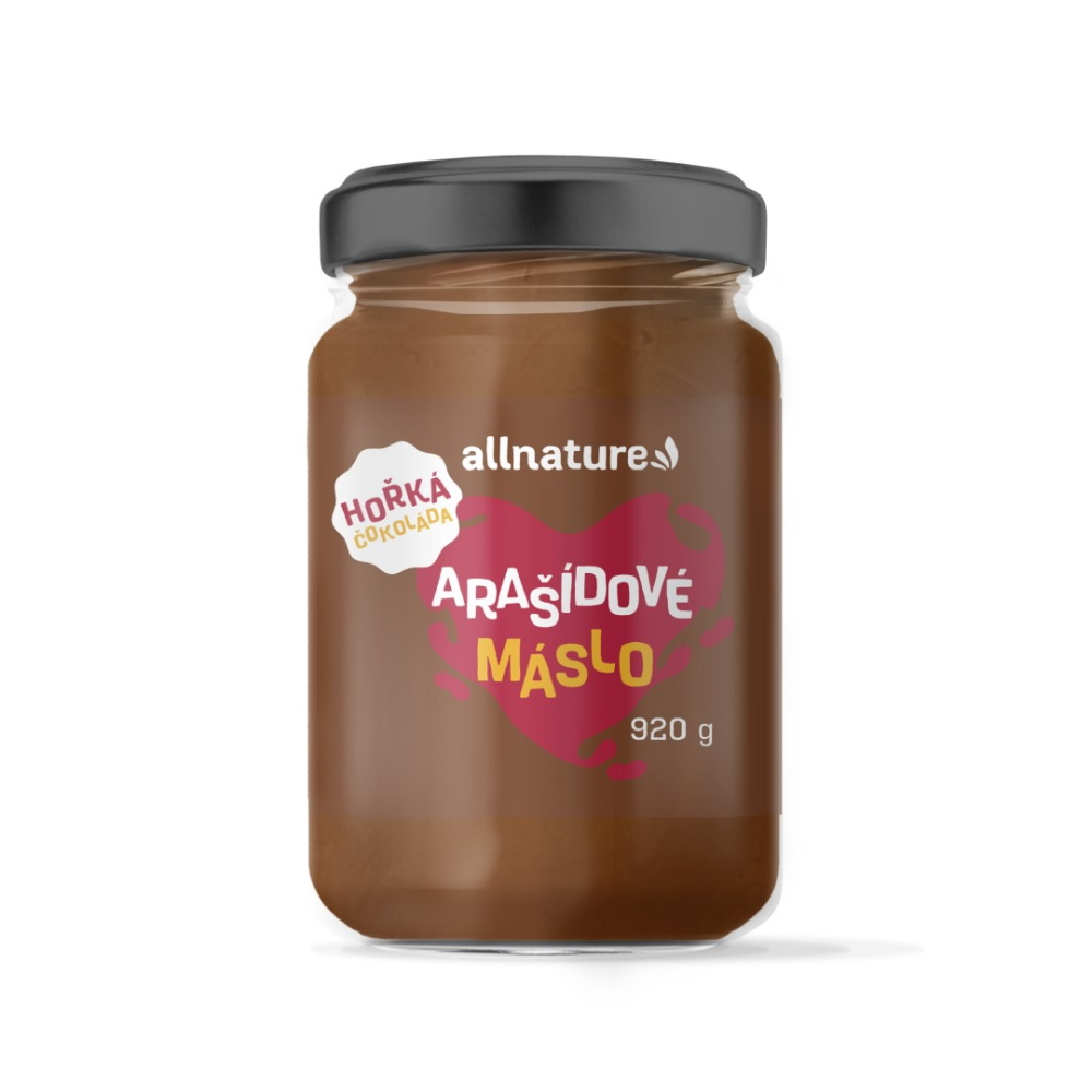 Allnature Arašídové máslo s hořkou čokoládou 920 g Allnature