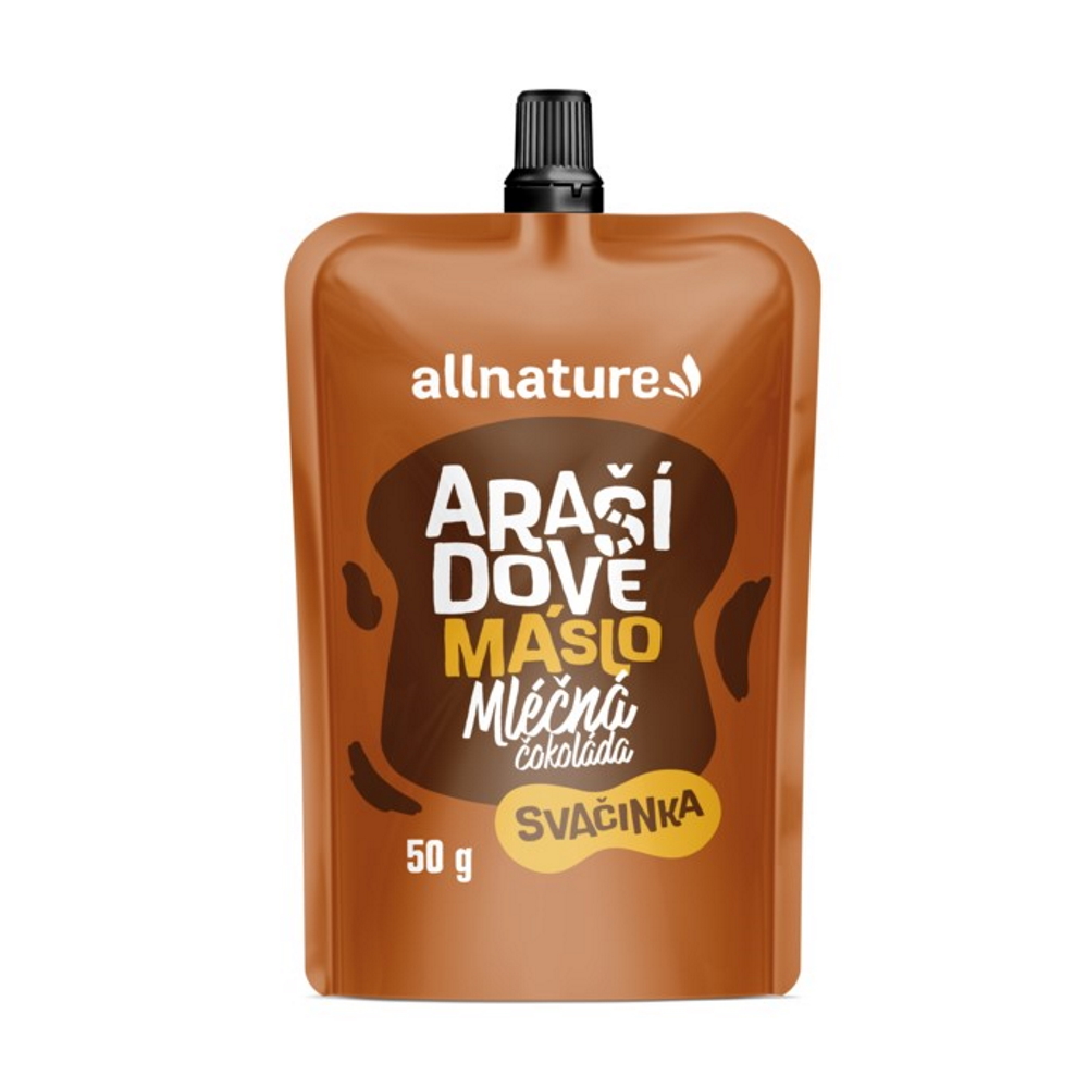 Allnature Arašídové máslo s mléčnou čokoládou 50 g Allnature