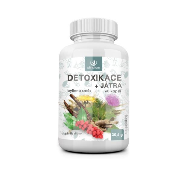 Allnature Detoxikace + játra bylinný extrakt 60 kapslí Allnature