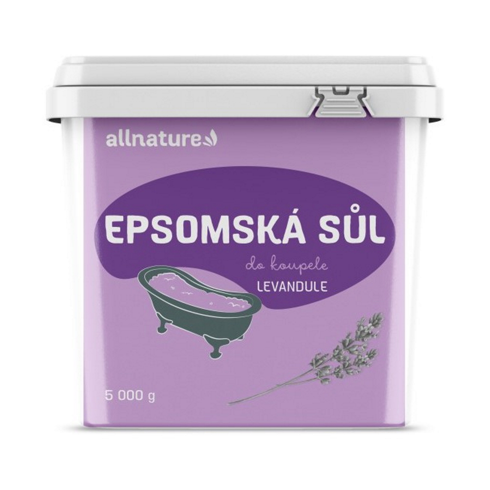 Allnature Epsomská sůl Levandule 5 kg Allnature