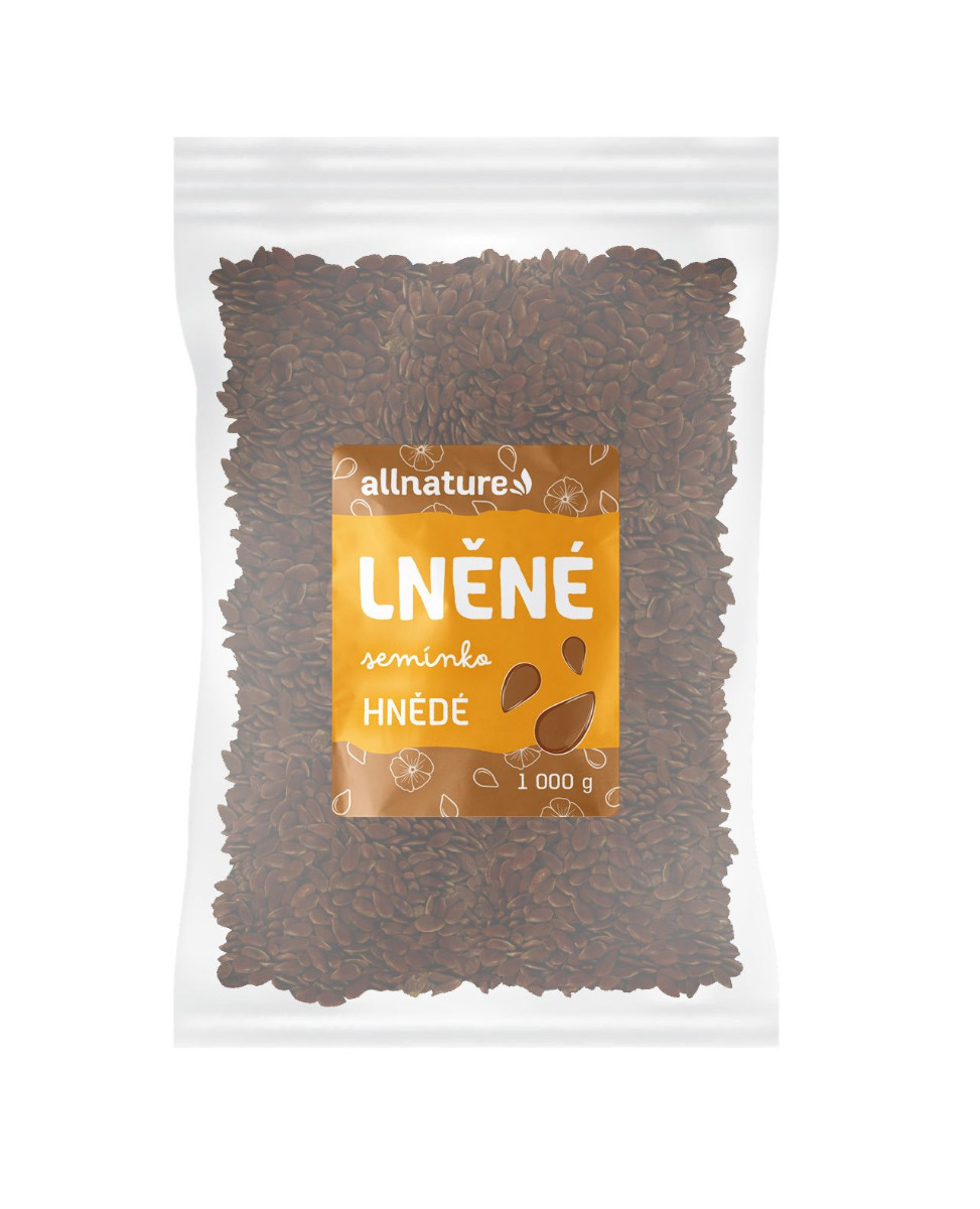 Allnature Lněné semínko hnědé 1000 g Allnature