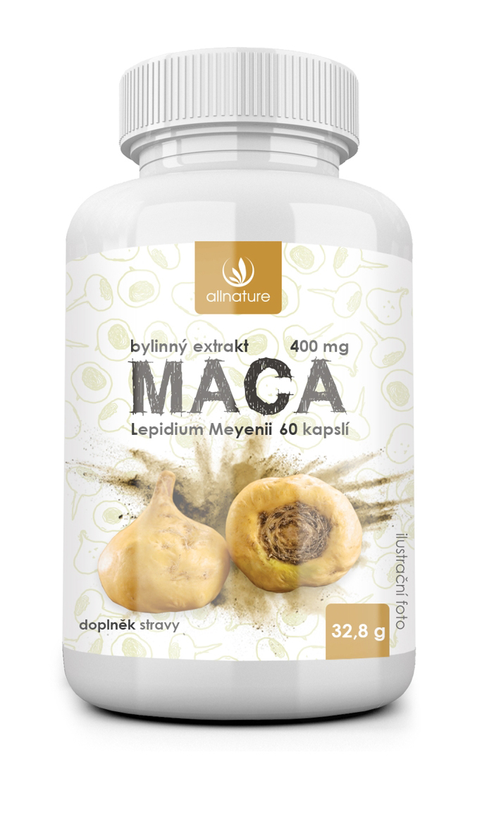 Allnature Maca bylinný extrakt 60 kapslí Allnature