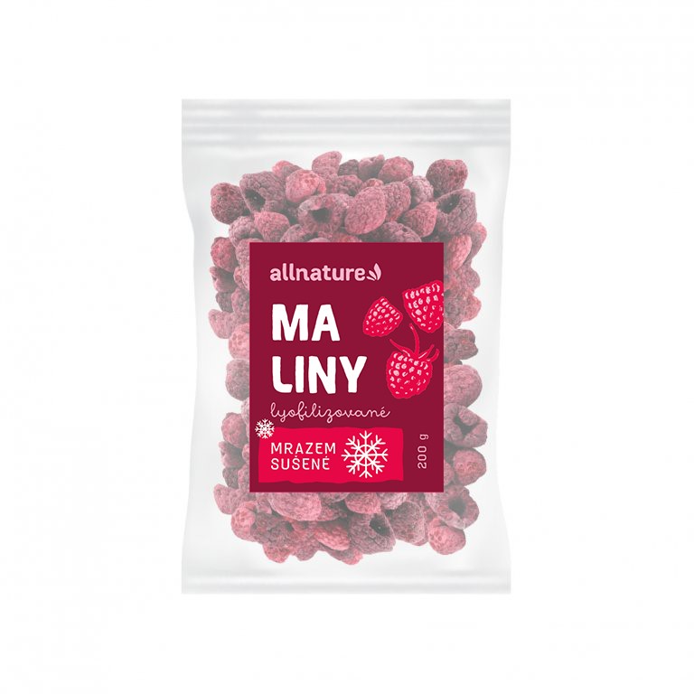 Allnature Maliny sušené mrazem 200 g Allnature