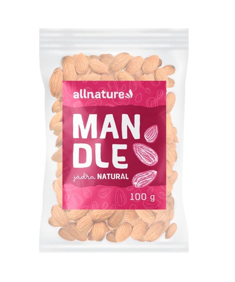 Allnature Mandle jádra natural 100 g Allnature