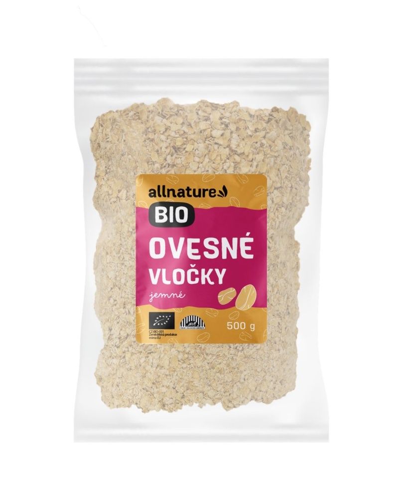 Allnature Ovesné vločky jemné BIO 500 g Allnature