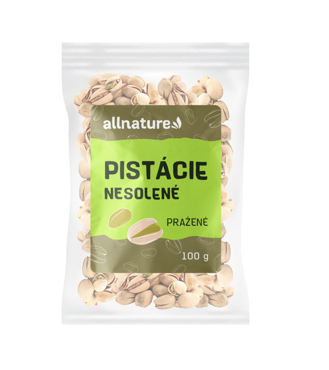 Allnature Pistácie pražené nesolené 100 g Allnature