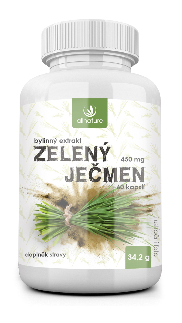 Allnature Zelený ječmen bylinný extrakt 60 kapslí Allnature