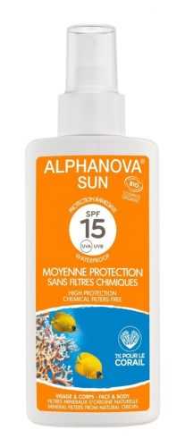 Alphanova SUN BIO Opalovací krém ve spreji SPF15 125 g Alphanova