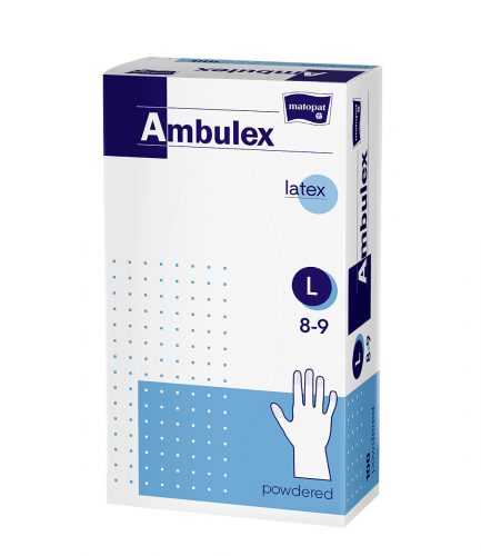 Ambulex Latexové rukavice pudrované nesterilní vel. L 100 ks Ambulex