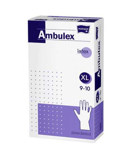 Ambulex Latexové rukavice pudrované nesterilní vel. XL 100 ks Ambulex