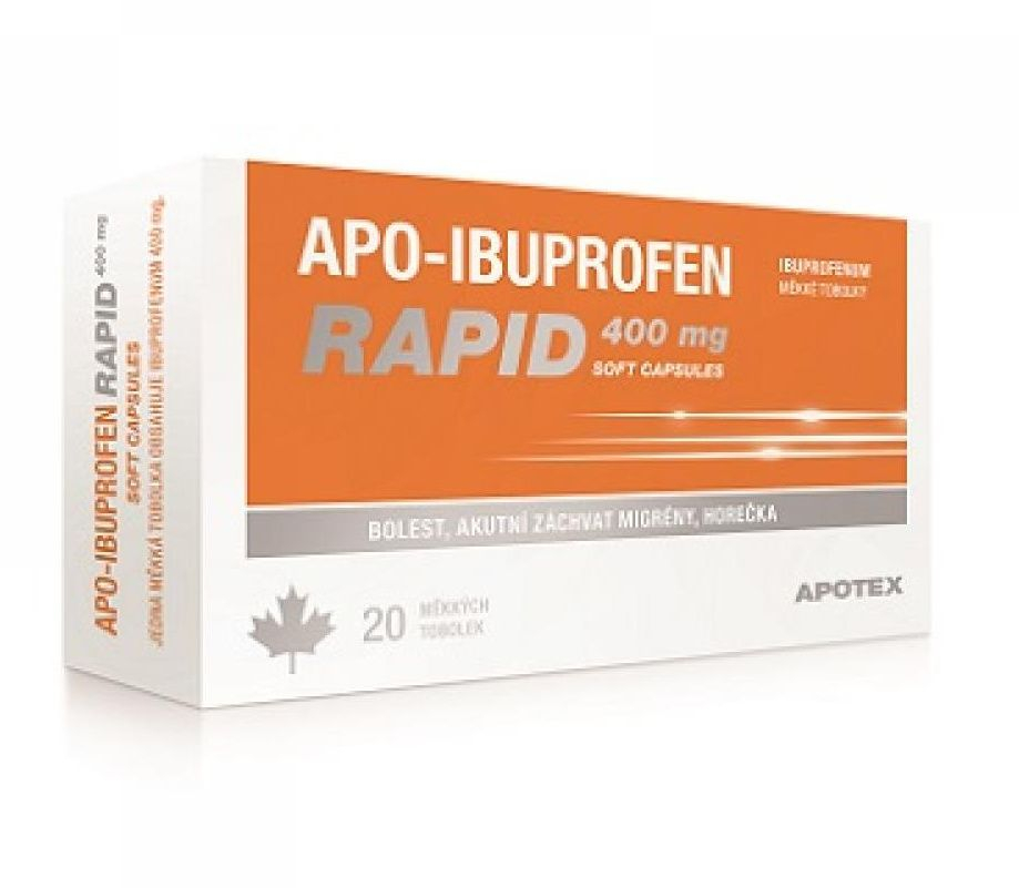 Apo- Ibuprofen Rapid 400 mg 20 kapslí Apo-