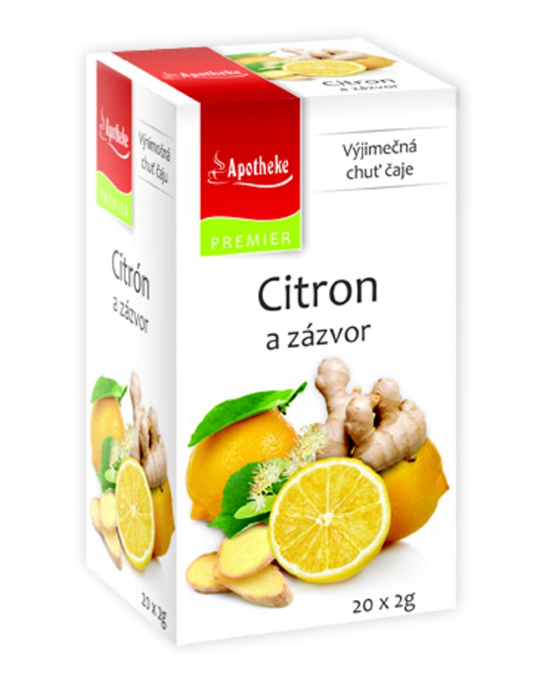 Apotheke Citron+zázvor s lípou čaj nálevové sáčky 20x 2 g Apotheke
