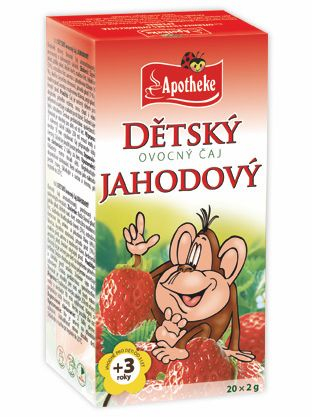 Apotheke Dětský ovocný čaj jahodový nálevové sáčky 20x 2 g Apotheke