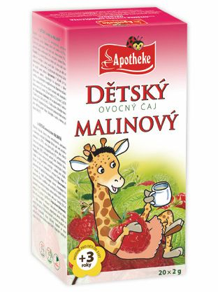 Apotheke Dětský ovocný čaj malinový nálevové sáčky 20x 2 g Apotheke