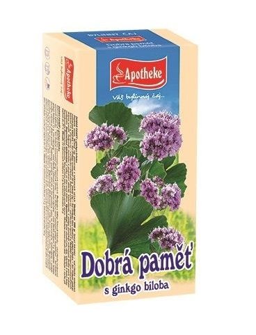 Apotheke Dobrá paměť s ginkgo biloba porcovaný čaj 20x1