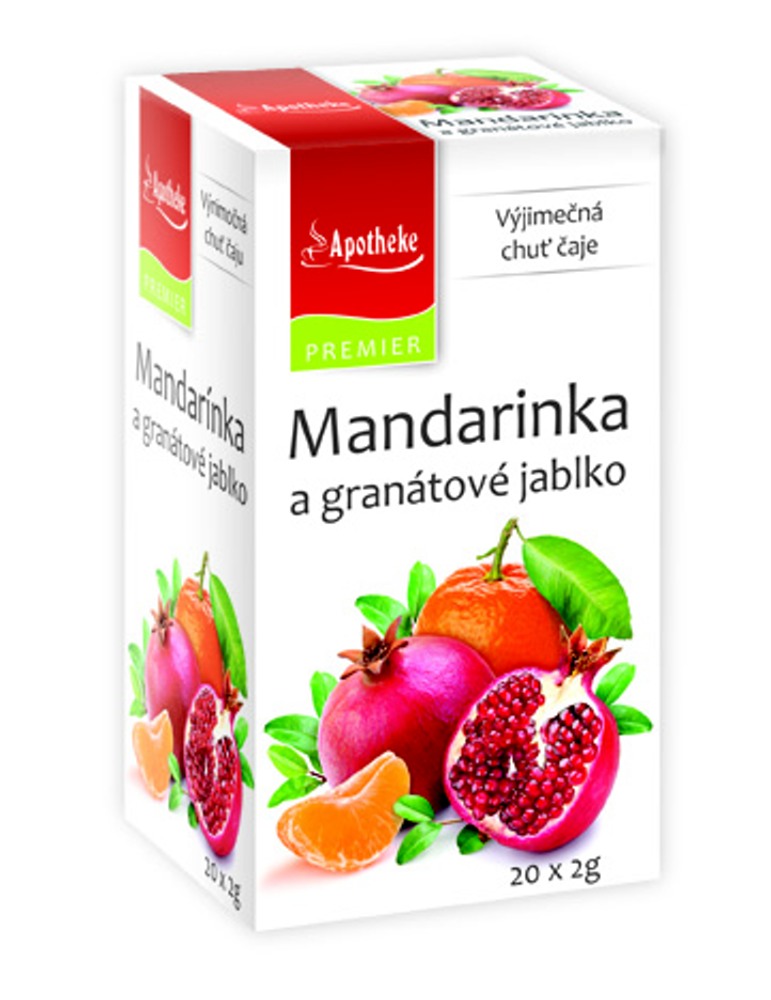 Apotheke Mandarinka a granátové jablko nálevové sáčky 20x 2 g Apotheke