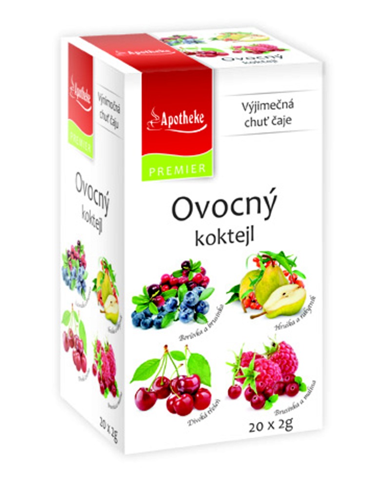 Apotheke Ovocný koktejl 4v1 nálevové sáčky 20x2 g Apotheke