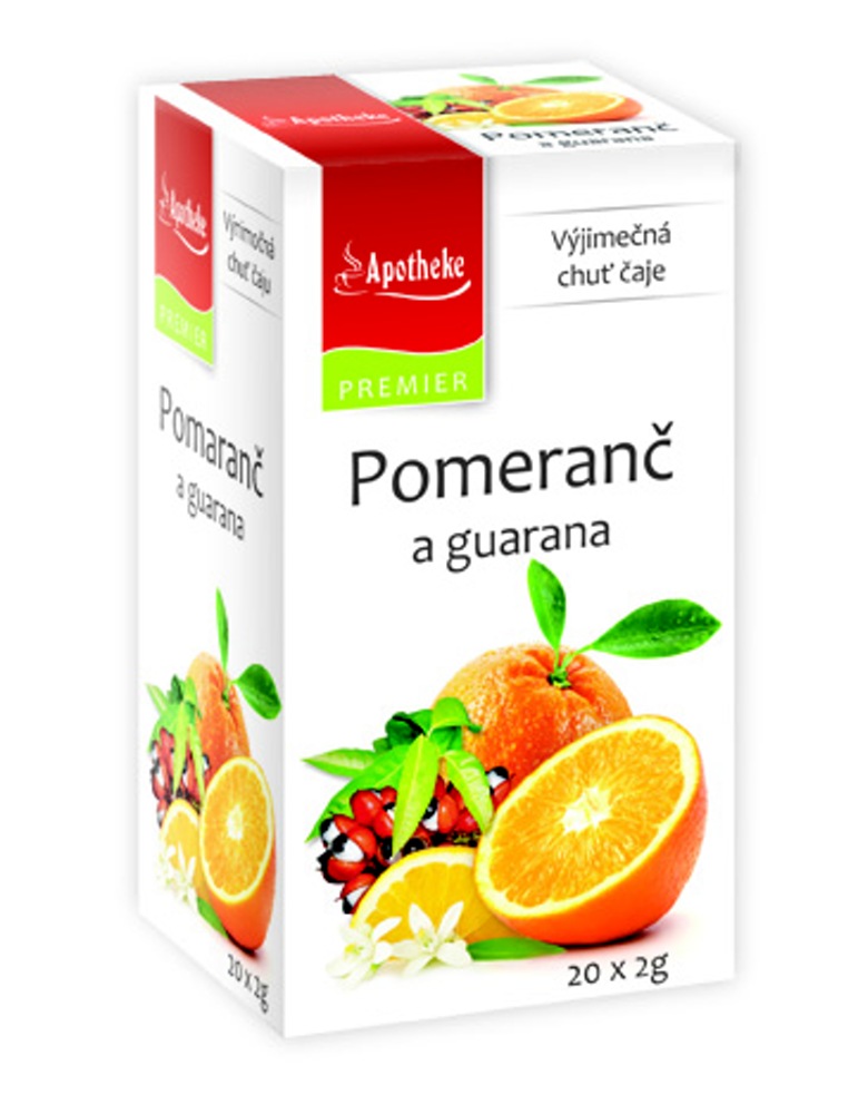 Apotheke Pomeranč a guarana čaj nálevové sáčky 20x 2 g Apotheke