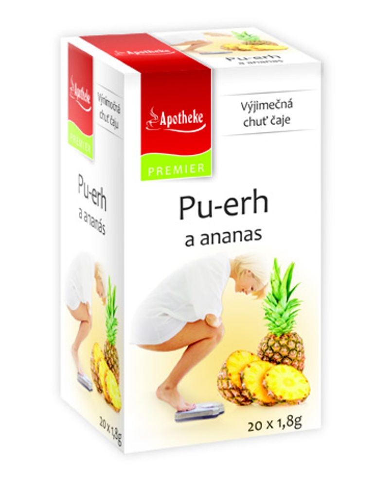 Apotheke Pu-erh a ananas čaj nálevové sáčky 20x1