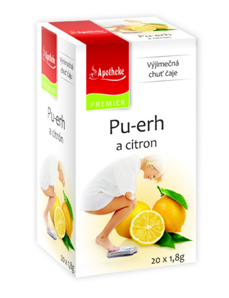 Apotheke Pu-erh a citron čaj nálevové sáčky 20x1