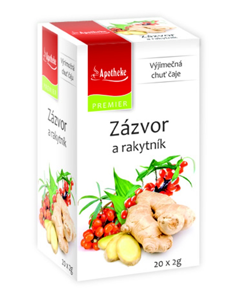 Apotheke Zázvor a rakytník - s přebalem nálevové sáčky 20x 2 g Apotheke