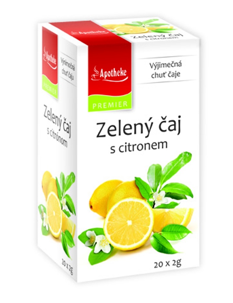 Apotheke Zelený čaj s citronem nálevové sáčky 20x 2 g Apotheke