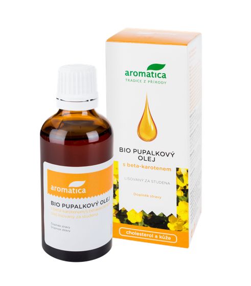 Aromatica BIO Pupalkový olej s beta-karotenem a vitaminem E 50 ml Aromatica