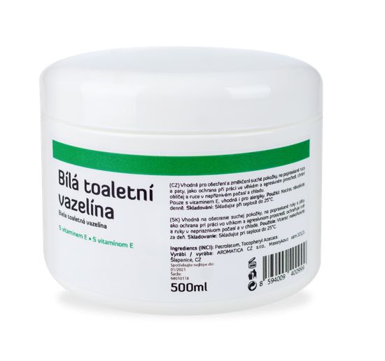 Aromatica Bílá toaletní vazelína s vitaminem E 500 ml Aromatica