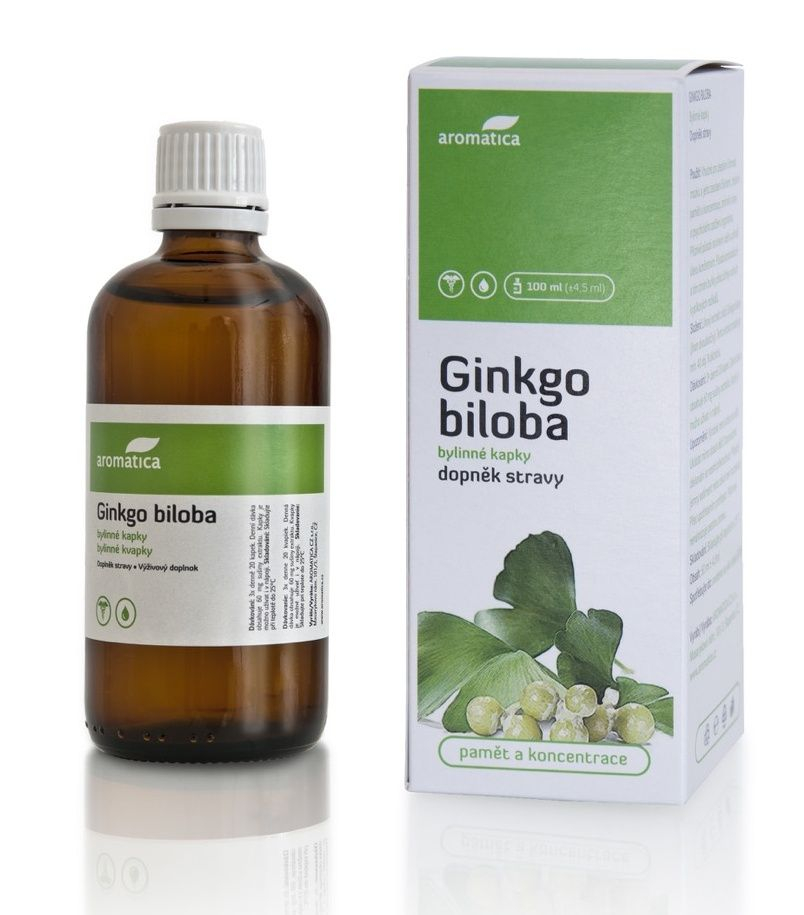 Aromatica Ginkgo biloba bylinné kapky 100 ml Aromatica