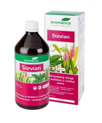 Aromatica Stevian Jitrocelový sirup se sladidlem z rostliny stévie 210 ml Aromatica