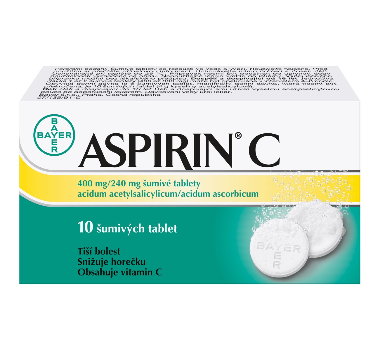 Aspirin C 10 šumivých tablet Aspirin